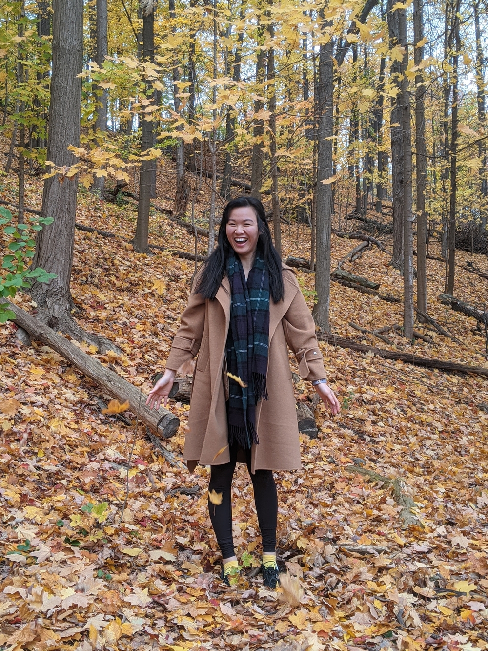 Camel Wool-Blend Fall Coat